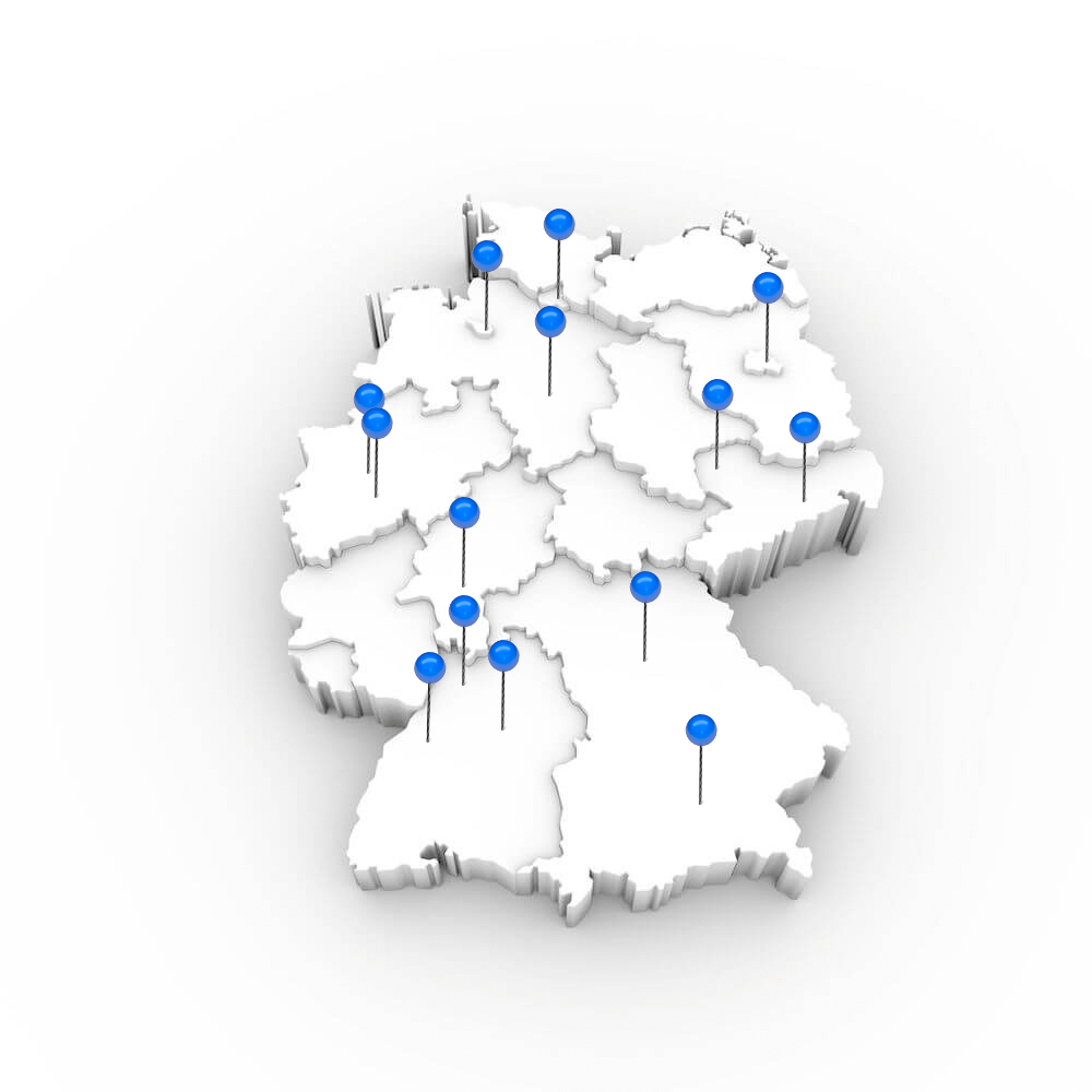 Deutschlandkarte der Locations